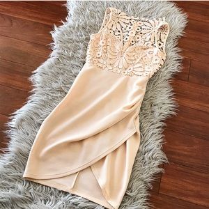 Lacey Light Peach Tulip Dress